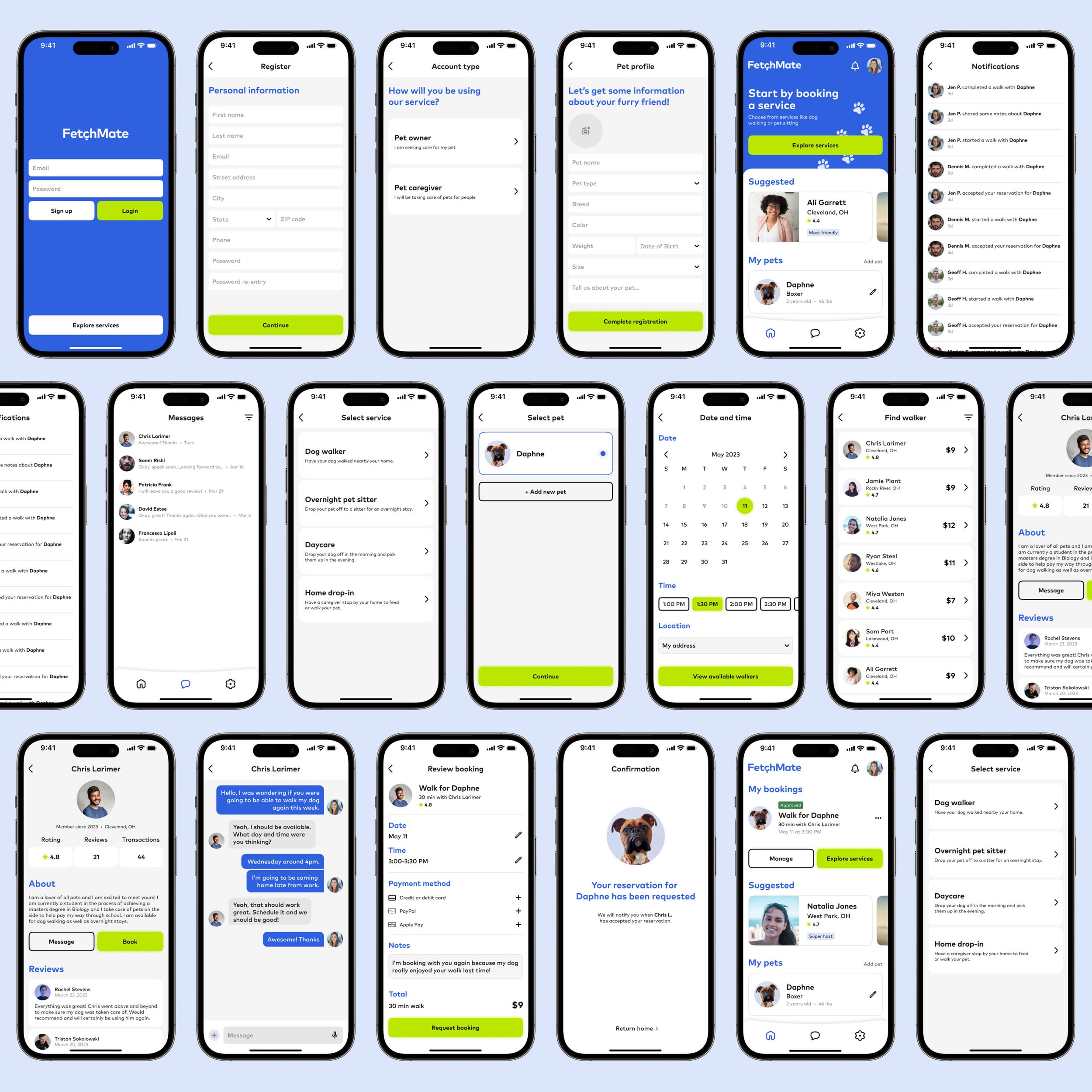 Fetchmate — screen collage