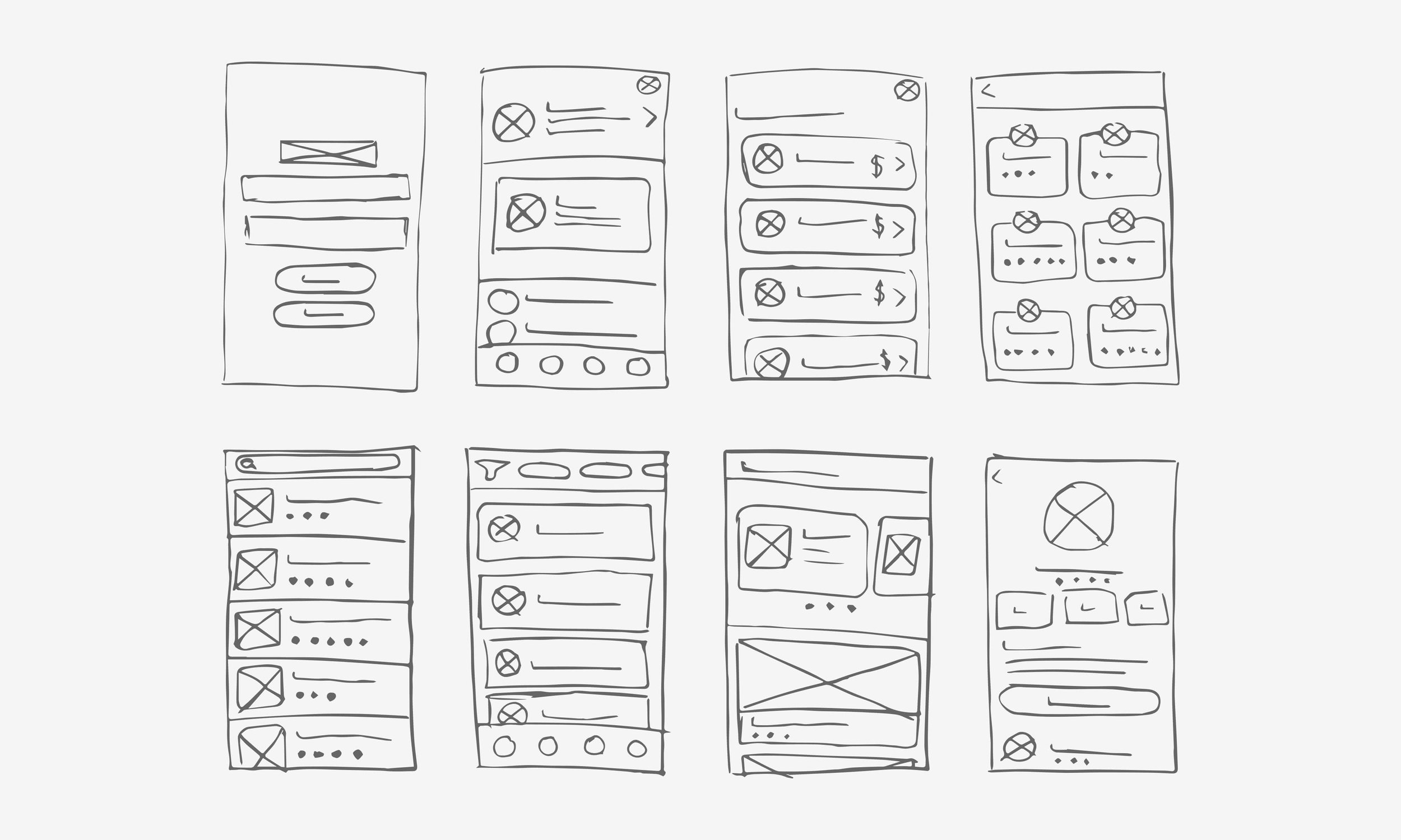 Fetchmate — wireframe sketches