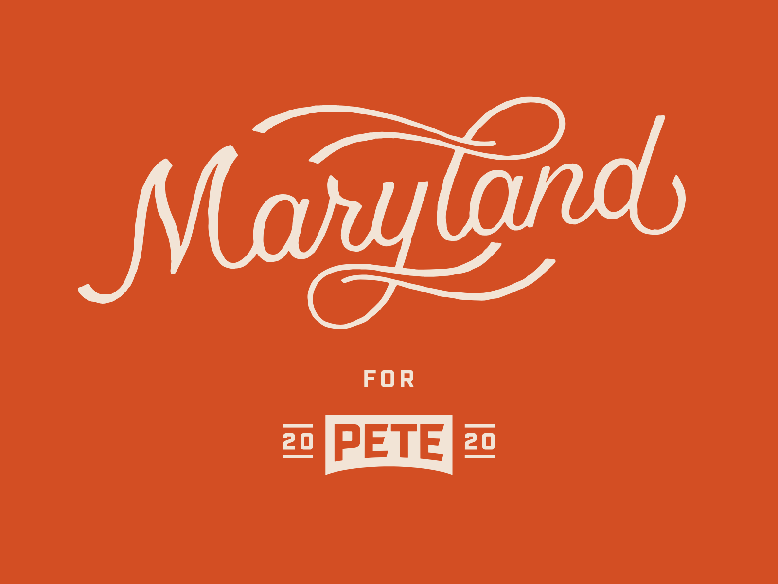 Pete for America — Maryland placard