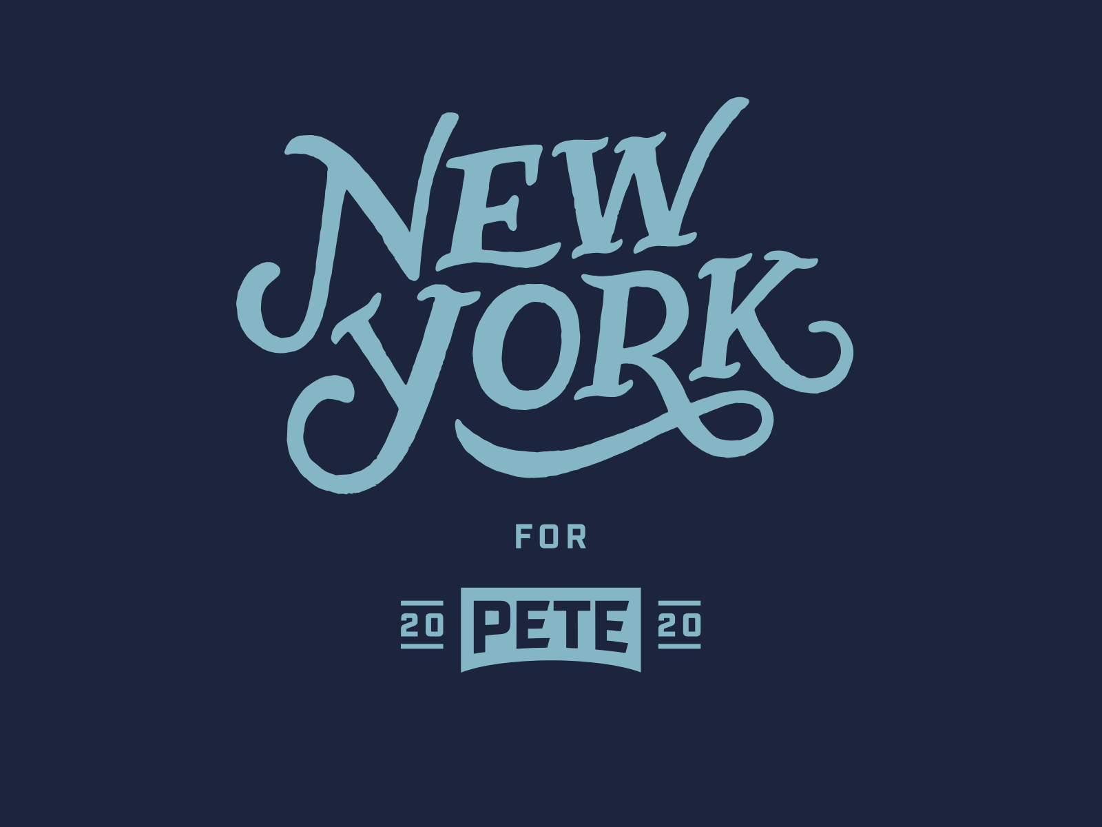 Pete for America — New York placard