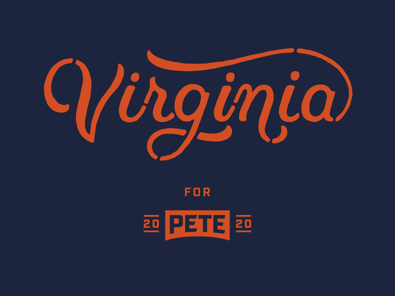 Pete for America — Virginia placard