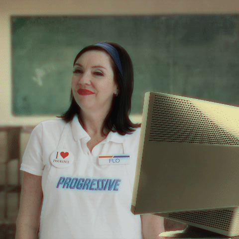 Progressive — Flo thumbs up animated GIF