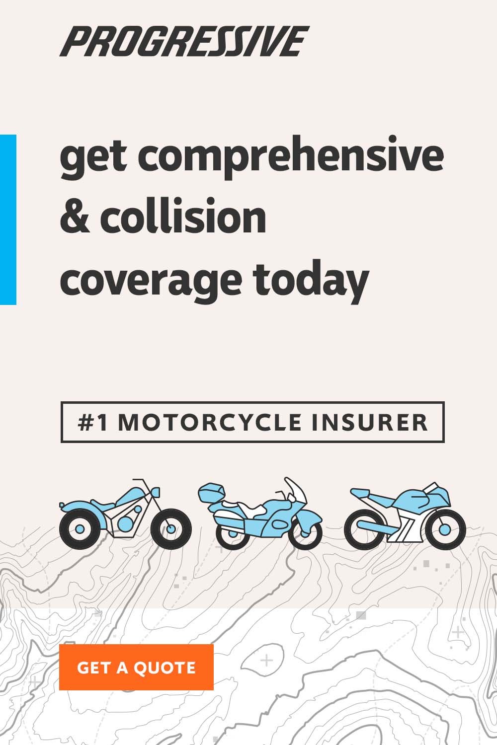 Progressive — Illustrated motorcycle Pinterest pin