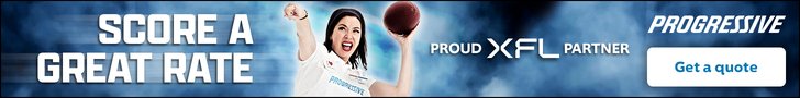 Progressive — XFL FLO score leaderboard banner